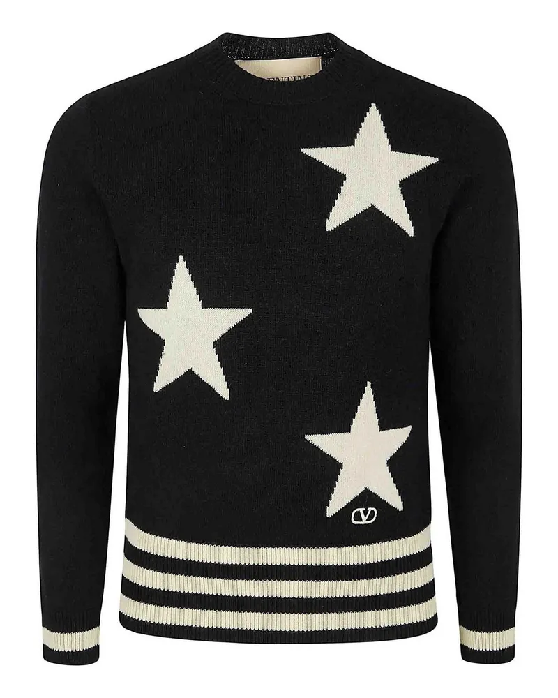 Valentino Garavani Rundhalspullover - Schwarz Schwarz