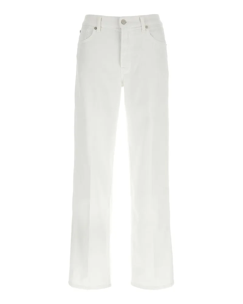 7 for all mankind Straight Leg Jeans - Weiß Weiß