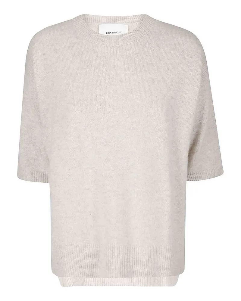 Lisa Yang Rundhalspullover - Grau Grau