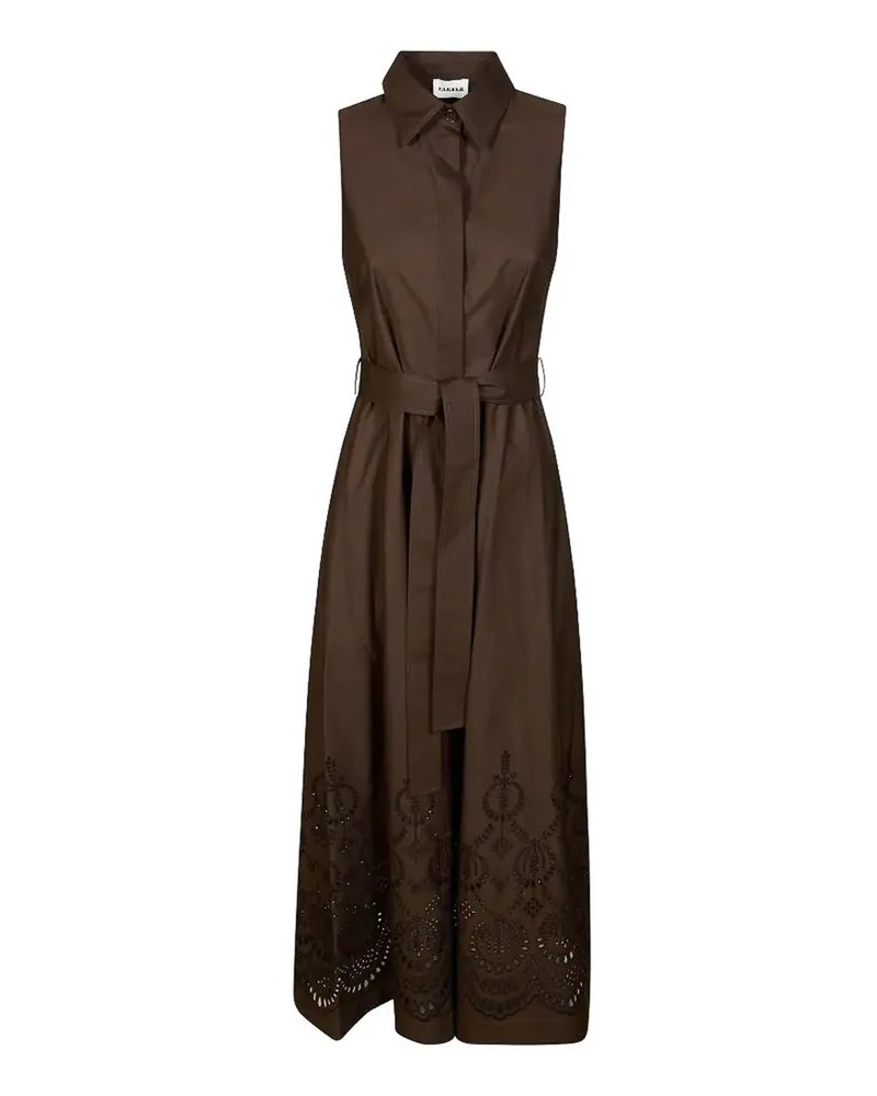 P.A.R.O.S.H. P. A.R. O.S. H. Knielanges Kleid - Braun Braun