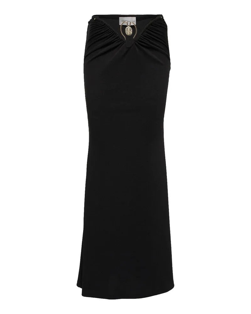 Christopher Esber Langer Rock - Schwarz Schwarz