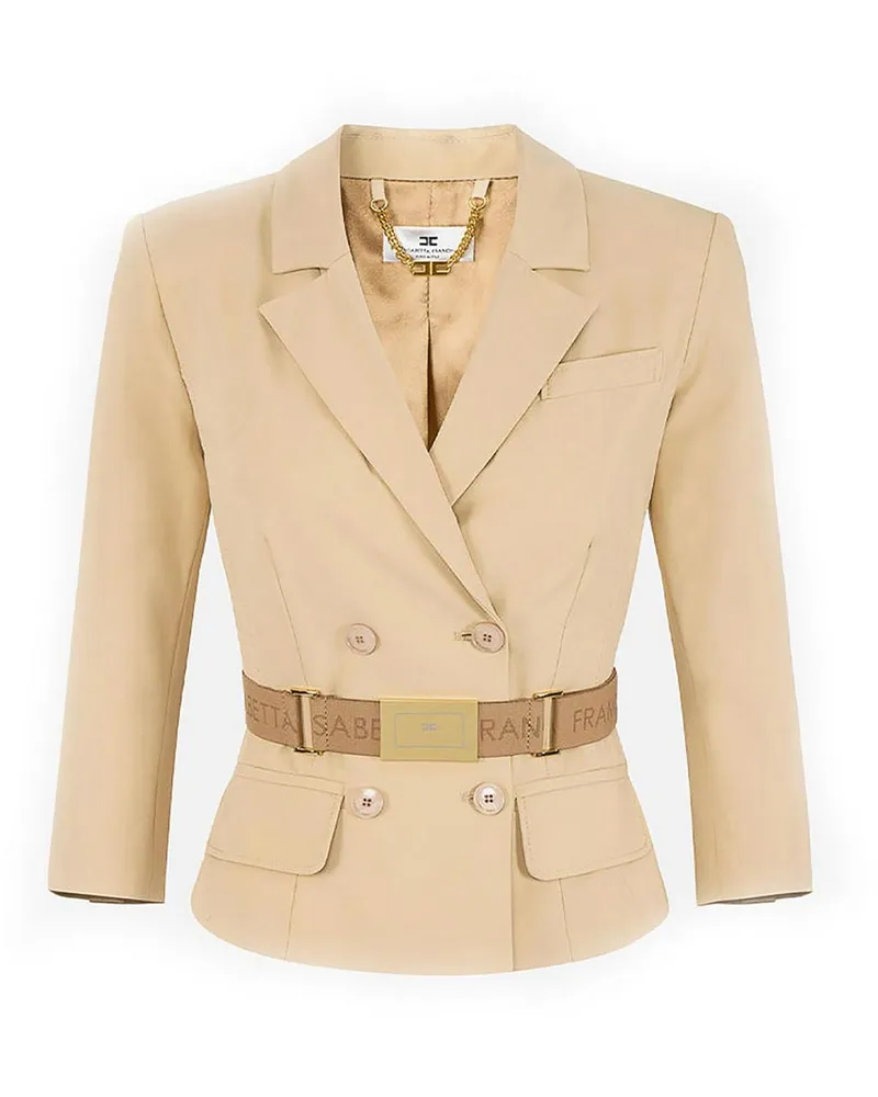 Elisabetta Franchi Casualjacke - Camel Beige