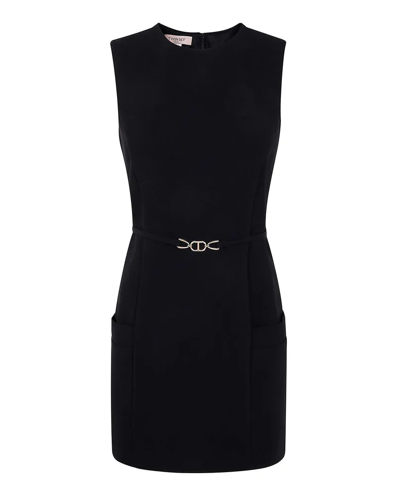 Twin-Set Kurzes Kleid - Schwarz Schwarz