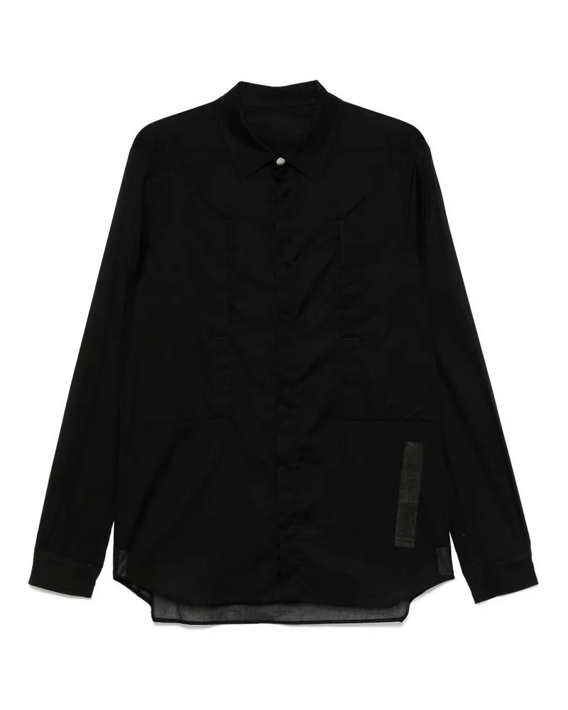 Rick Owens Hemd - Schwarz Schwarz