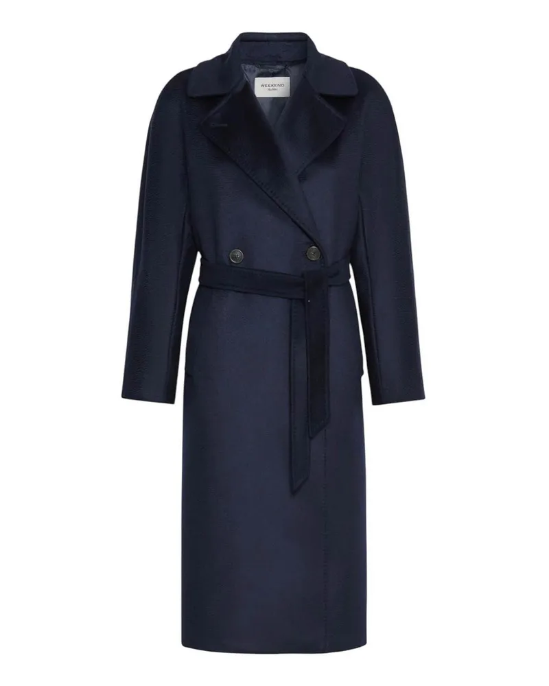 Max Mara Knielanger Mantel - Blau Blau