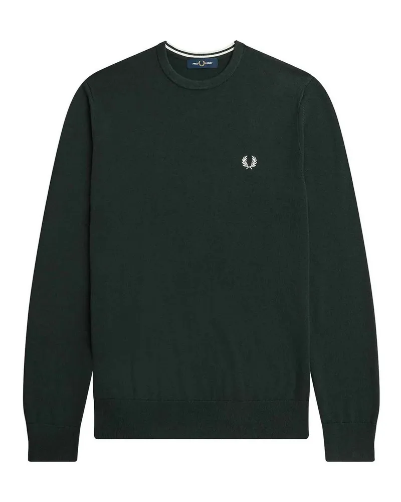 Fred Perry Rundhalspullover - Grün Grün