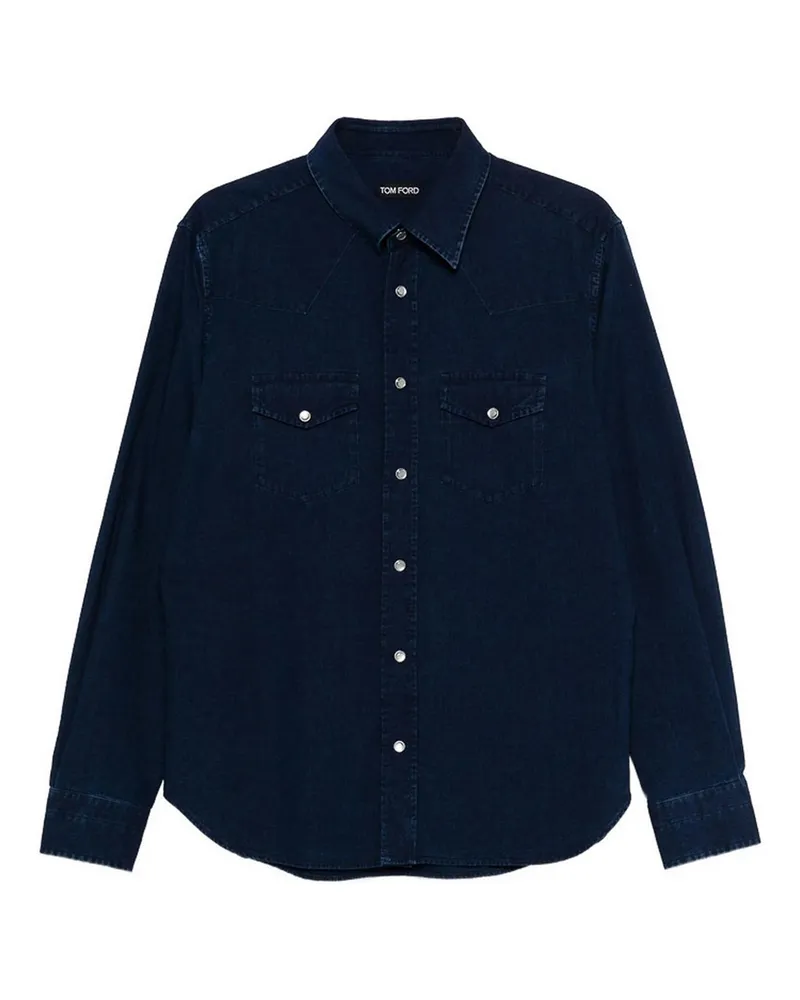 Tom Ford Hemd - Blau Blau
