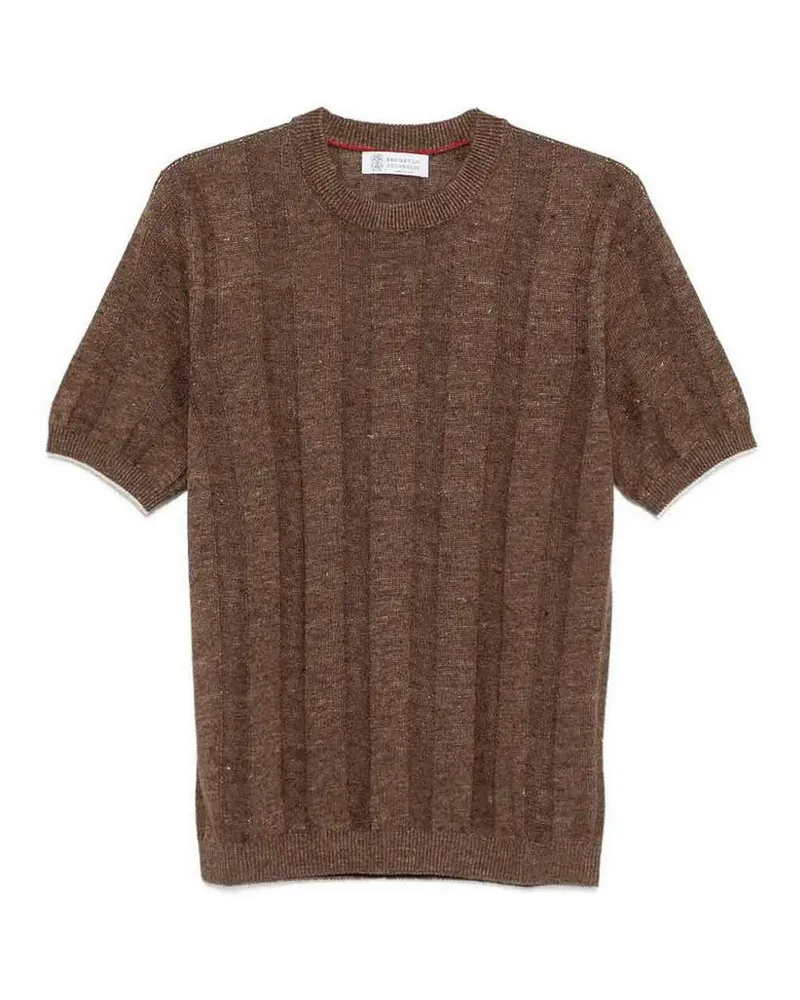 Brunello Cucinelli Rundhalspullover - Braun Braun