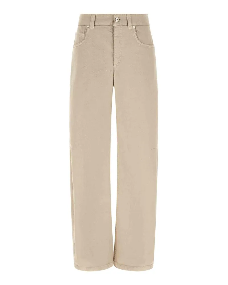 Brunello Cucinelli Straight Leg Jeans - Beige Beige