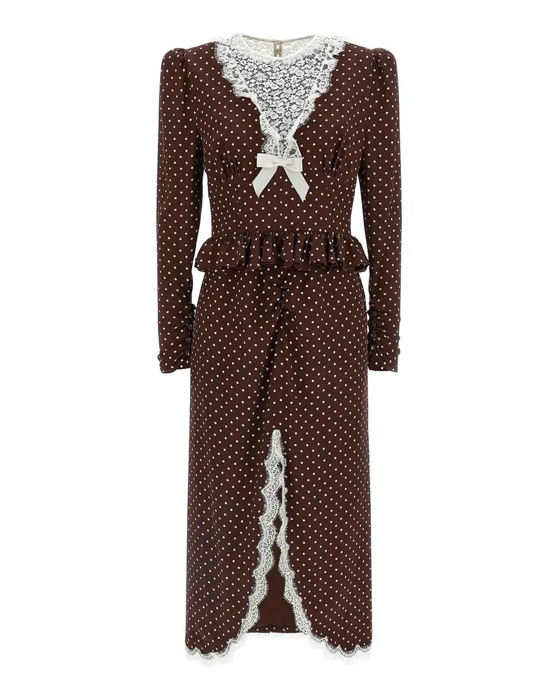 Alessandra Rich Knielanges Kleid - Braun Braun