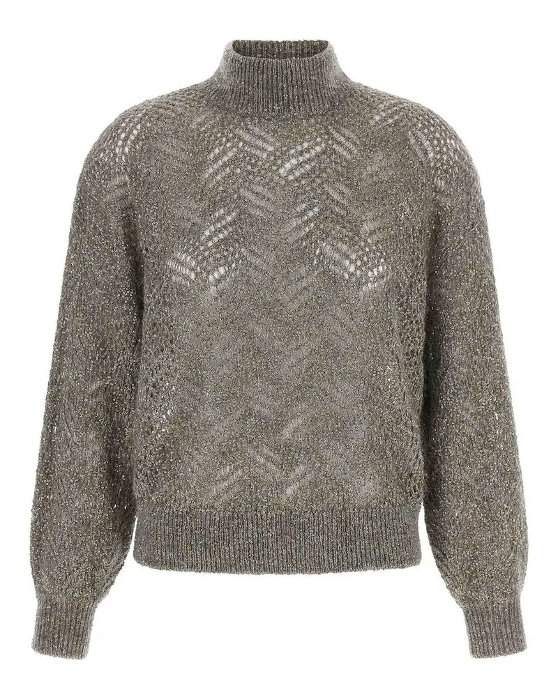Brunello Cucinelli Rundhalspullover - Grau Grau