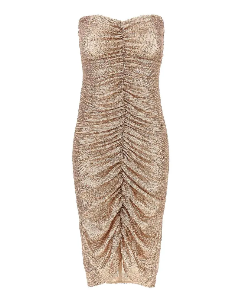 Norma Kamali Knielanges Kleid - Nude Nude