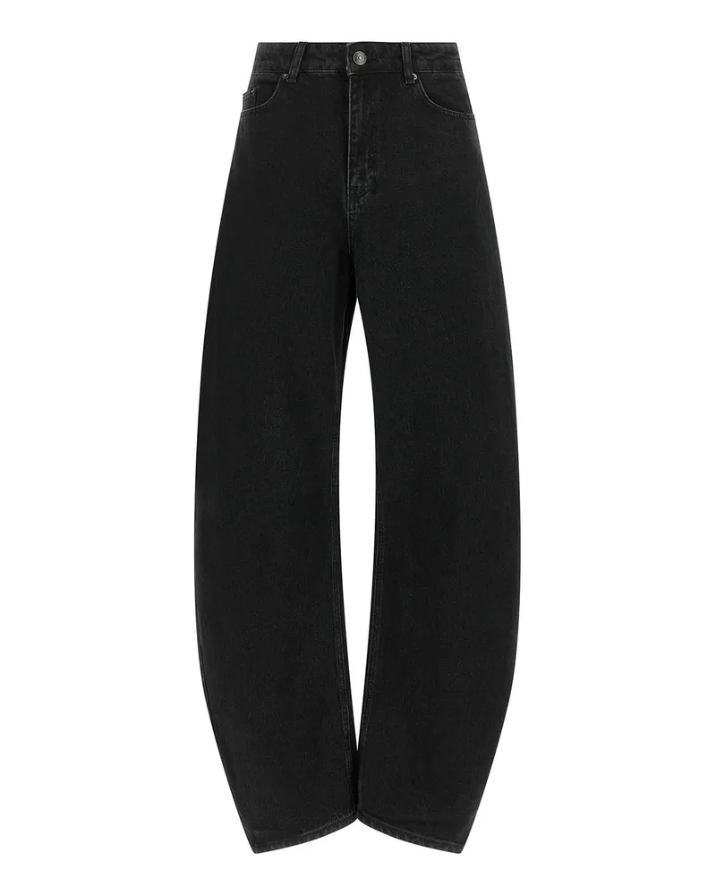 ROTATE Birger Christensen Straight Leg Jeans - Schwarz Schwarz