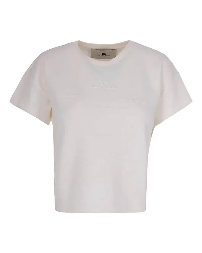 Elisabetta Franchi Rundhalspullover - Weiß Weiß