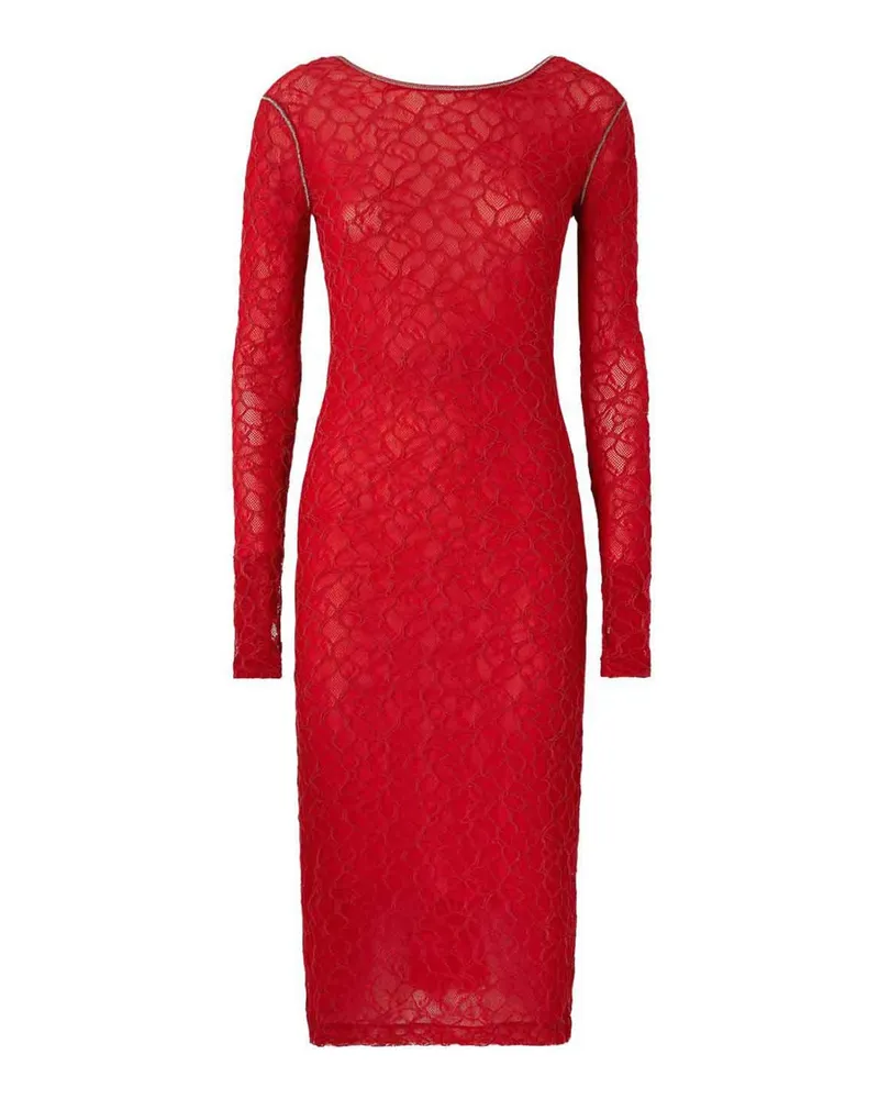 Pinko Knielanges Kleid - Rot Rot