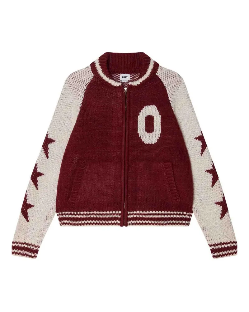 Obey Rundhalspullover - Rot Rot