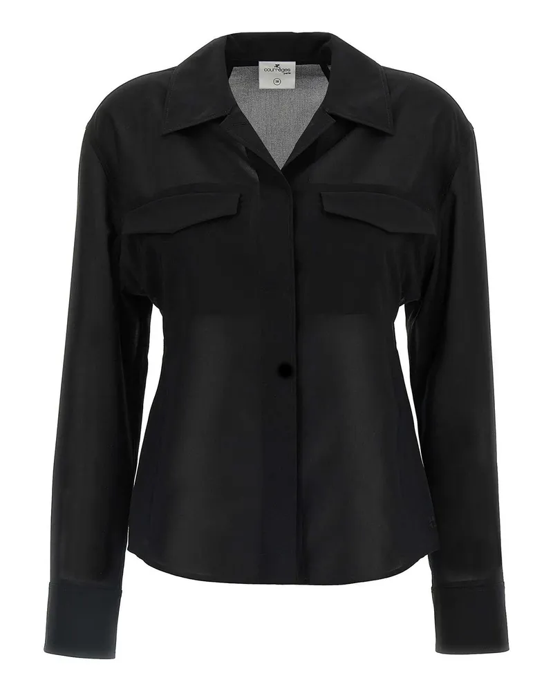 Courrèges Hemd - Schwarz Schwarz