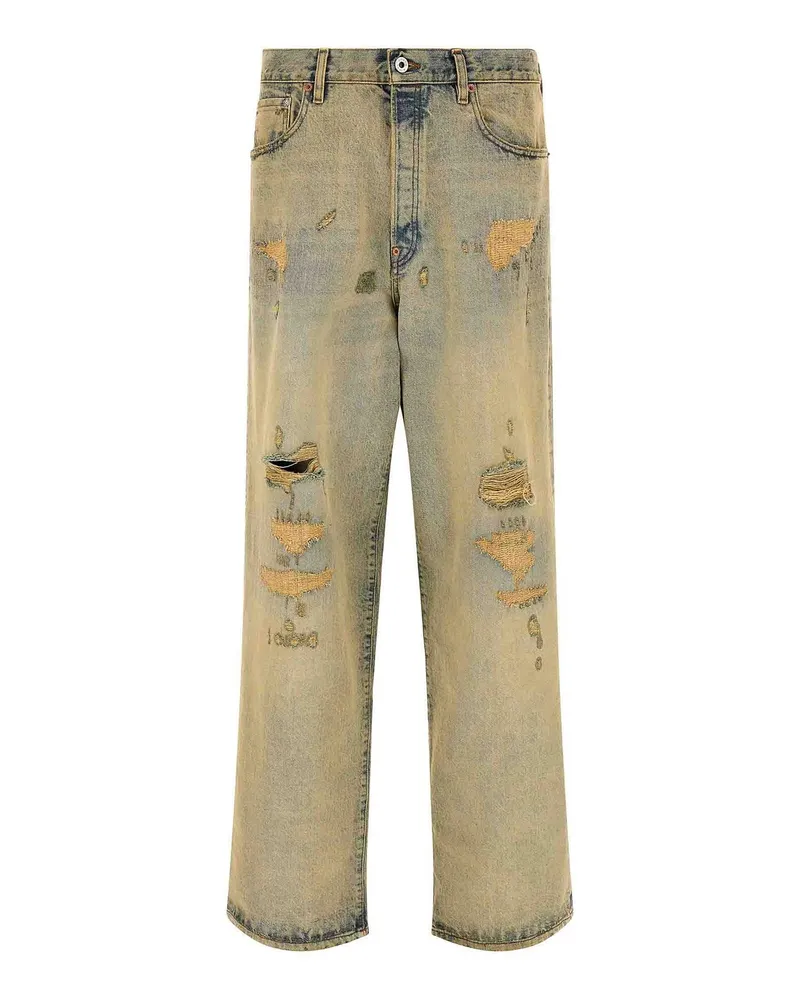 Kenzo Straight Leg Jeans - Gelb Gelb