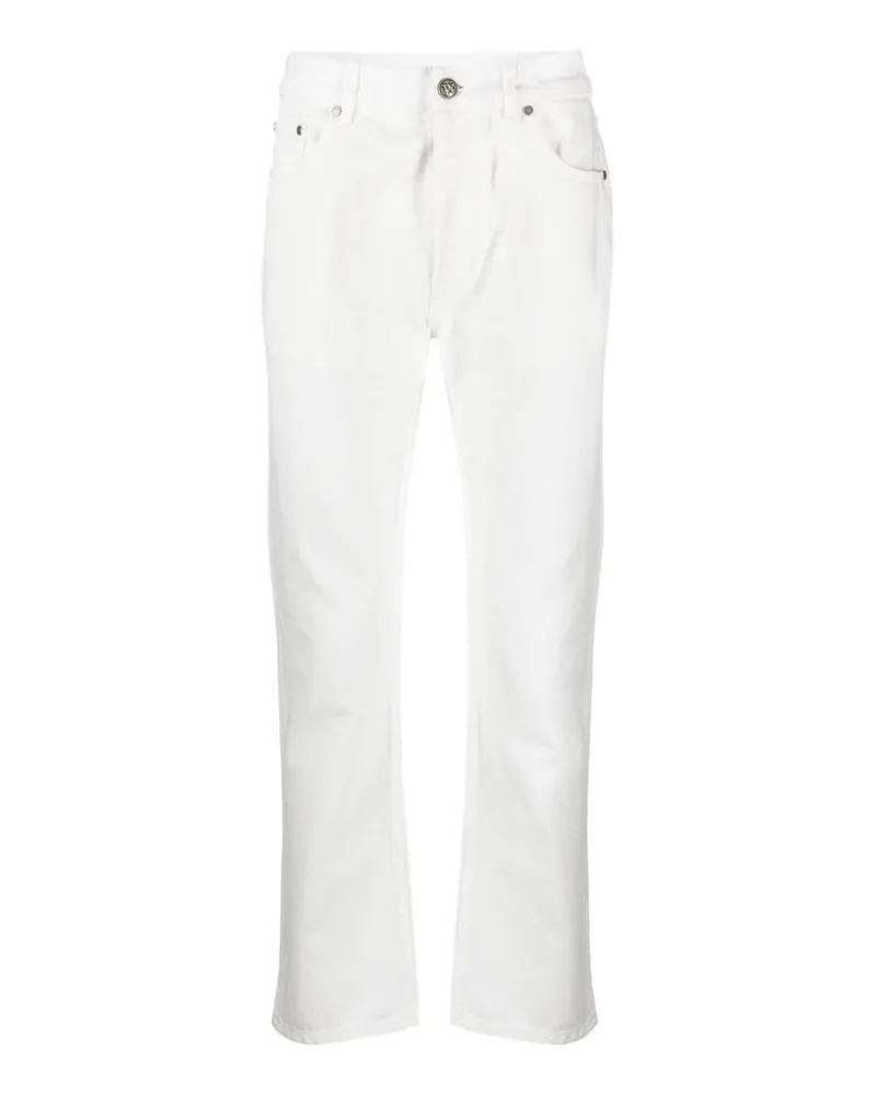 Palm Angels Straight Leg Jeans - Weiß Weiß
