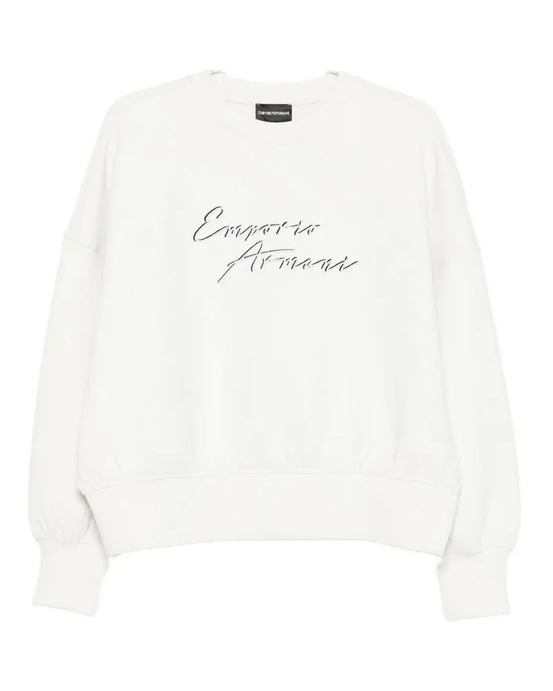 Emporio Armani Rundhalspullover - Weiß Weiß