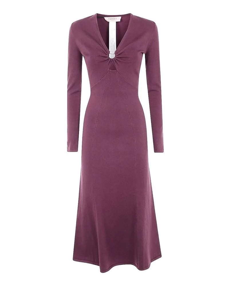 Twin-Set Knielanges Kleid - Dunkelrot Dunkelrot