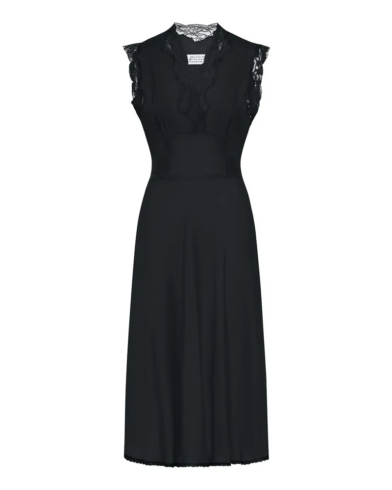 Maison Margiela Knielanges Kleid - Schwarz Schwarz