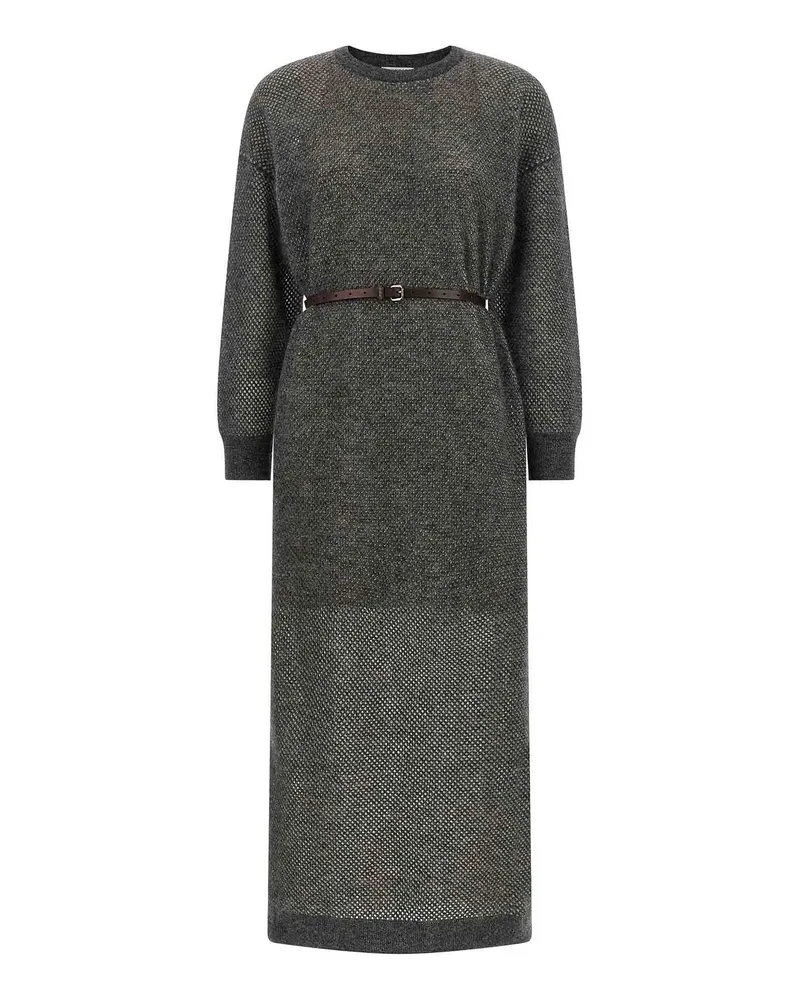 Brunello Cucinelli Knielanges Kleid - Grau Grau