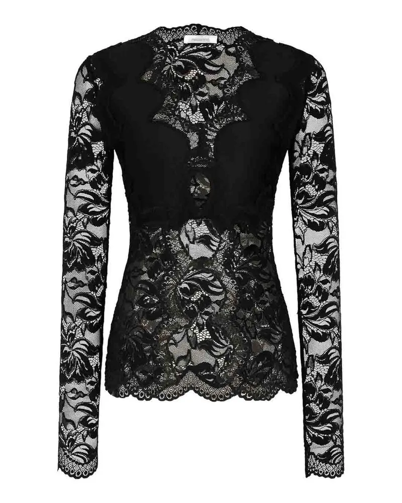 Paco Rabanne Top - Schwarz Schwarz