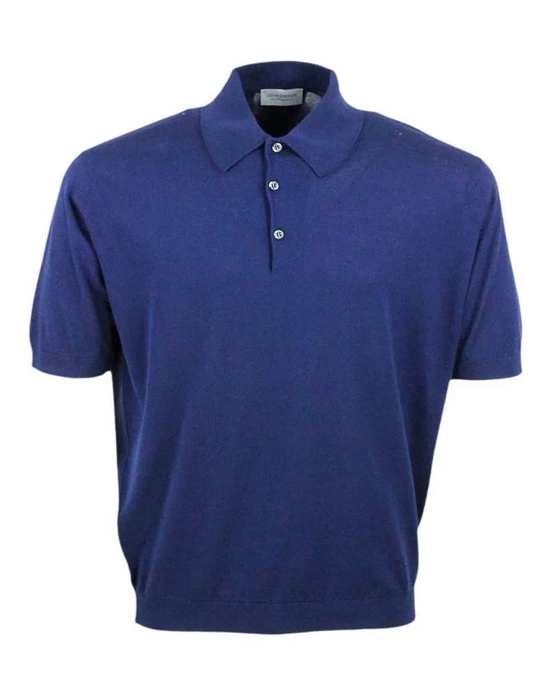 John Smedley T-Shirt - Blau Blau