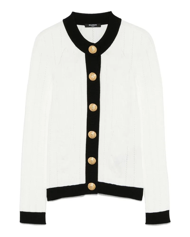 Balmain Cardigan - Weiß Weiß