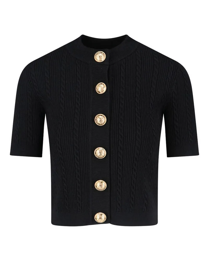 Balmain U-Boot-Pullover - Schwarz Schwarz