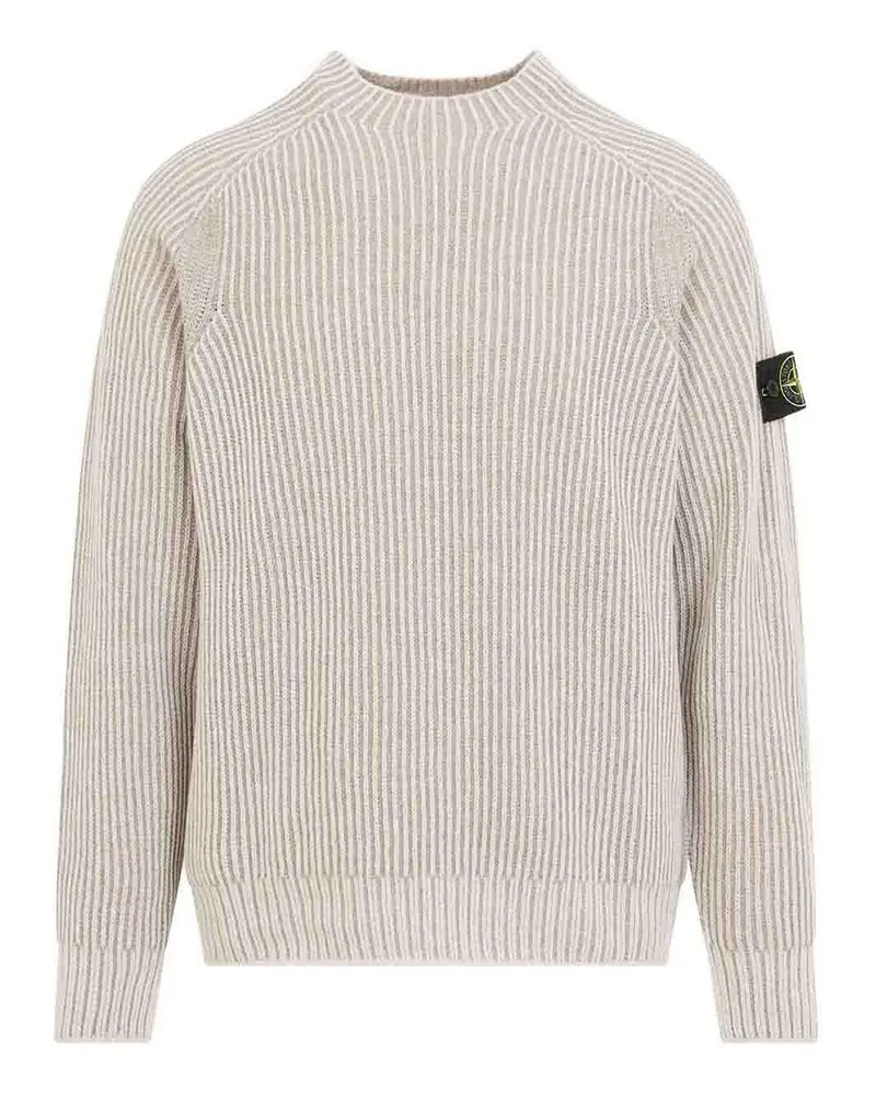 Stone Island Rundhalspullover - Weiß Weiß