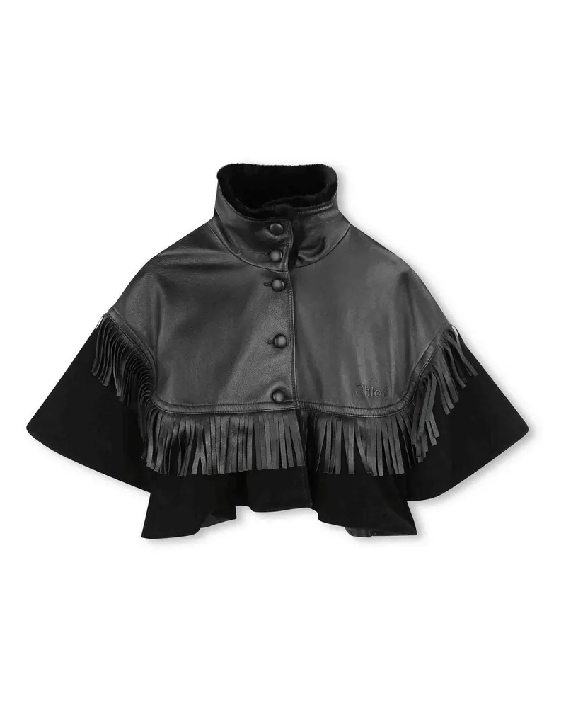 Chloé Ledermantel - Schwarz Schwarz