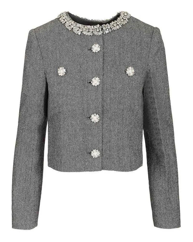 Self-Portrait Casualjacke - Grau Grau