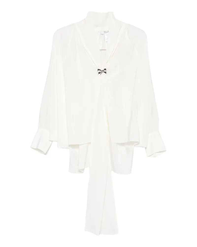 Max Mara Bluse - Weiß Weiß
