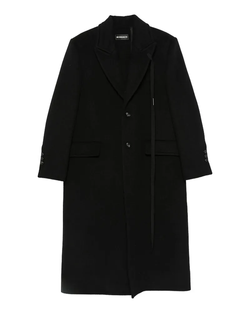 Ann Demeulemeester Knielanger Mantel - Schwarz Schwarz