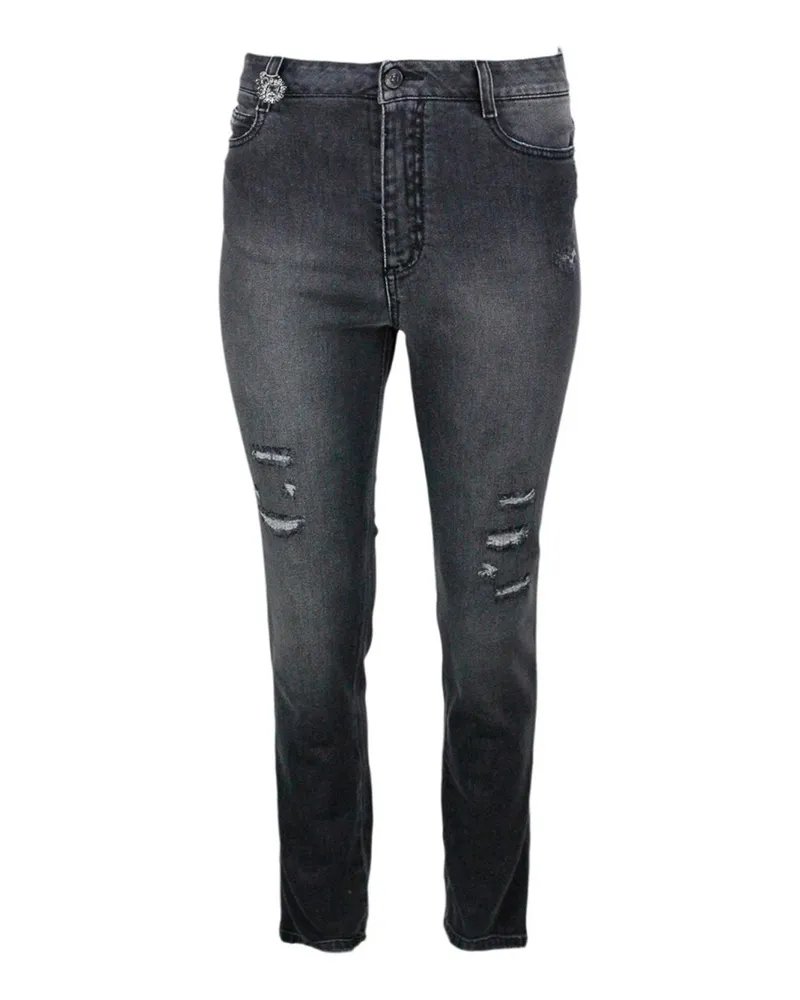 Ermanno Scervino Straight Leg Jeans - Schwarz Schwarz