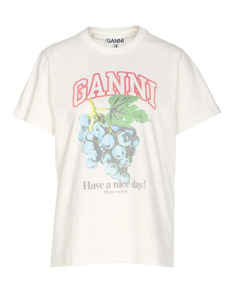 Ganni Rundhalspullover - Weiß Weiß