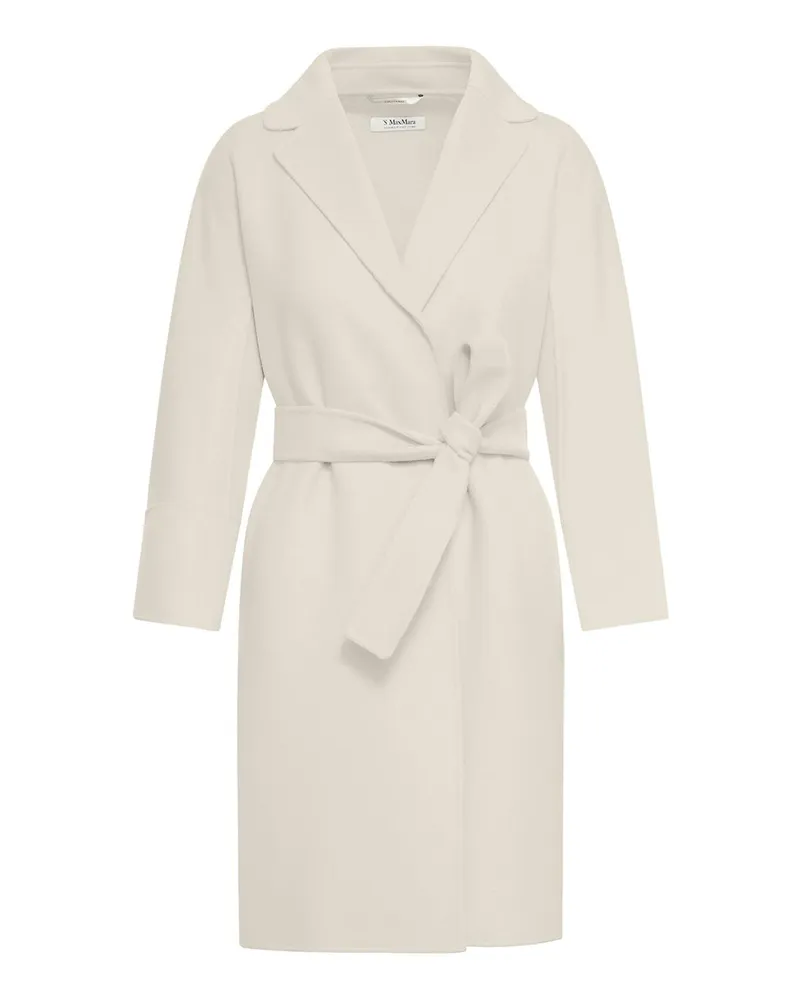 Max Mara Kurzer Mantel - Weiß Weiß