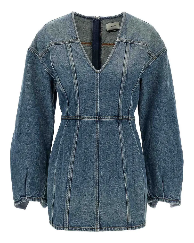Haikure Knielanges Kleid - Hellblau Hellblau