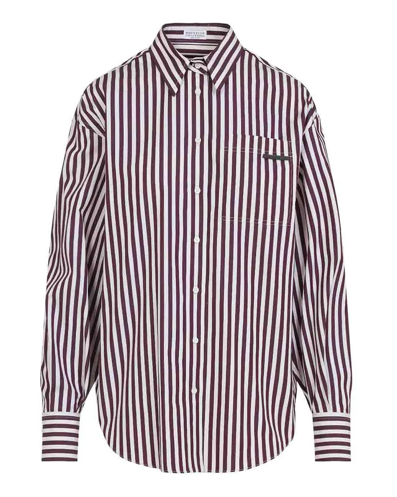 Brunello Cucinelli Hemd - Dunkelrot Dunkelrot