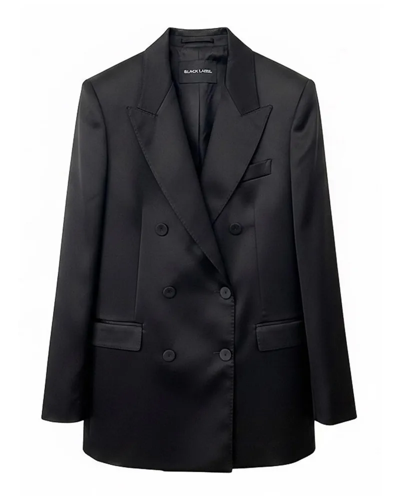 Black Label Blazer - Schwarz Schwarz