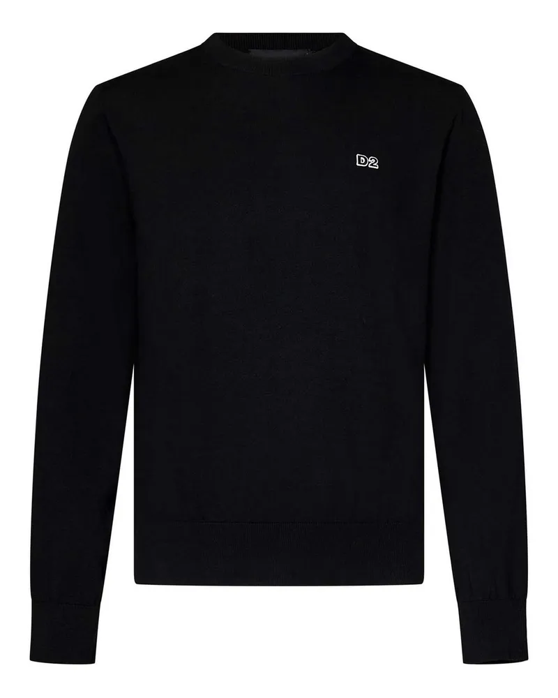 Dsquared2 Rundhalspullover - Schwarz Schwarz