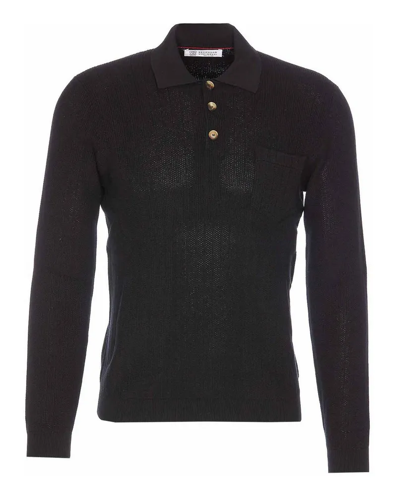 Brunello Cucinelli Poloshirt - Schwarz Schwarz