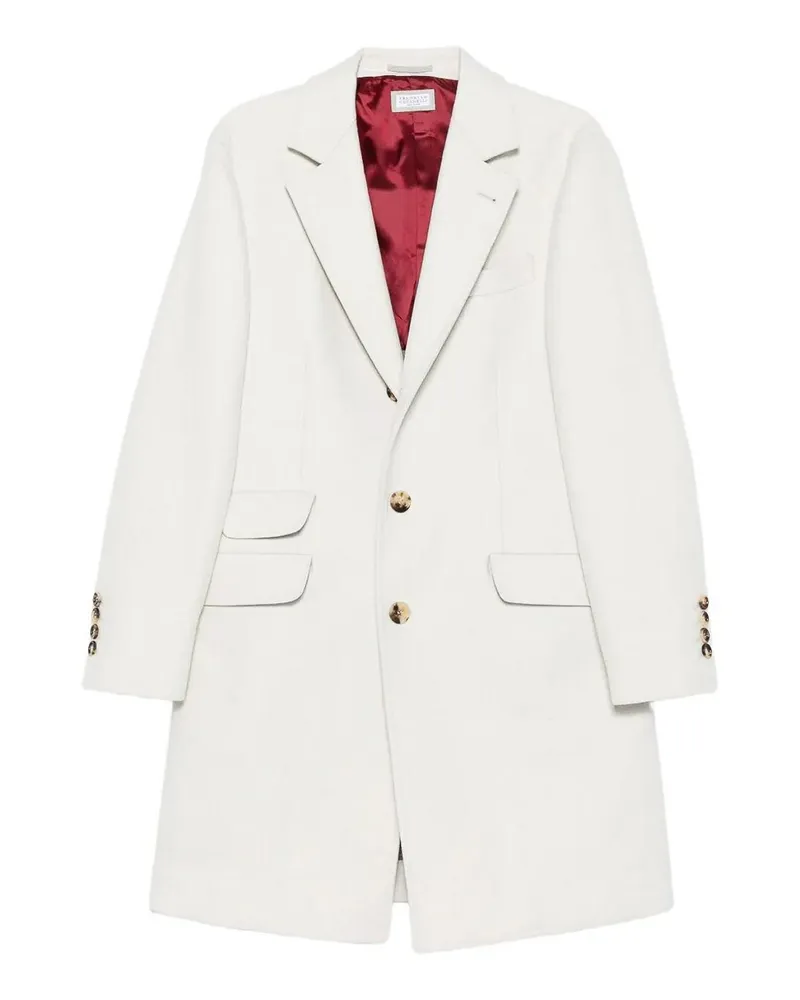 Brunello Cucinelli Knielanger Mantel - Schwarz Schwarz