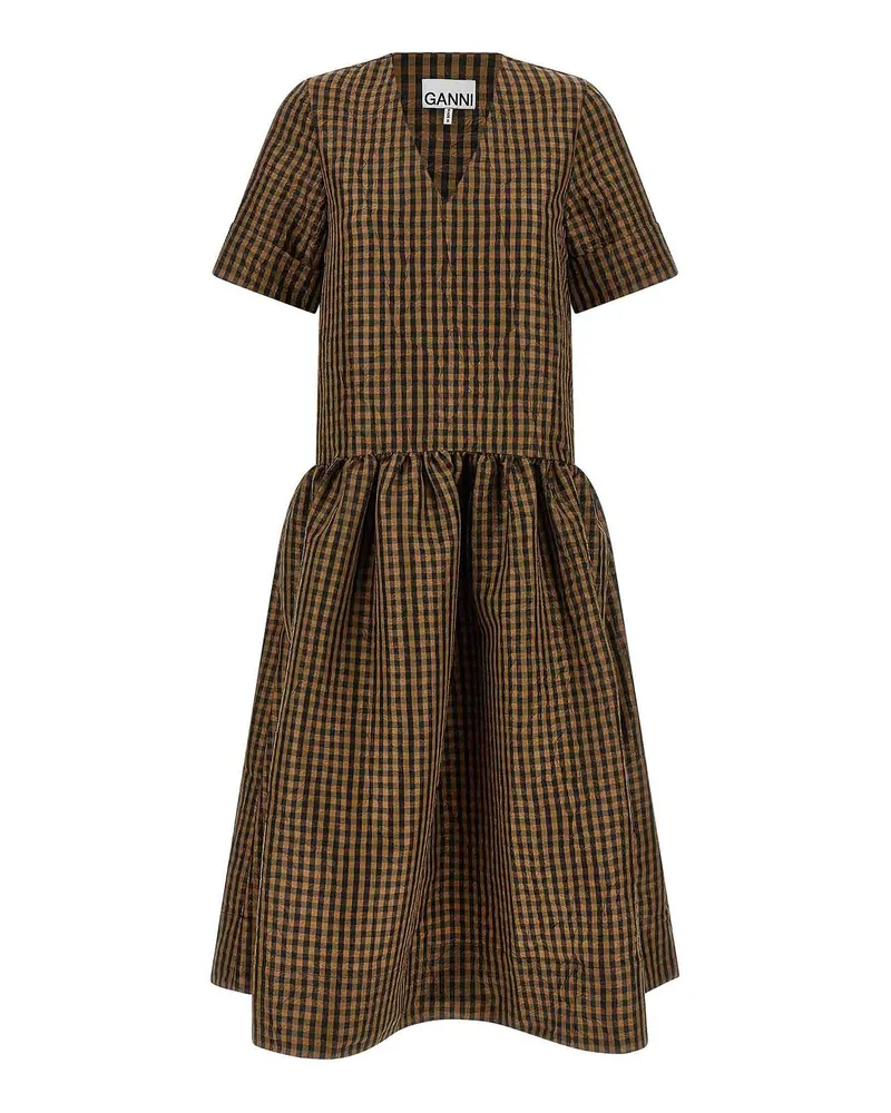 Ganni Knielanges Kleid - Braun Braun