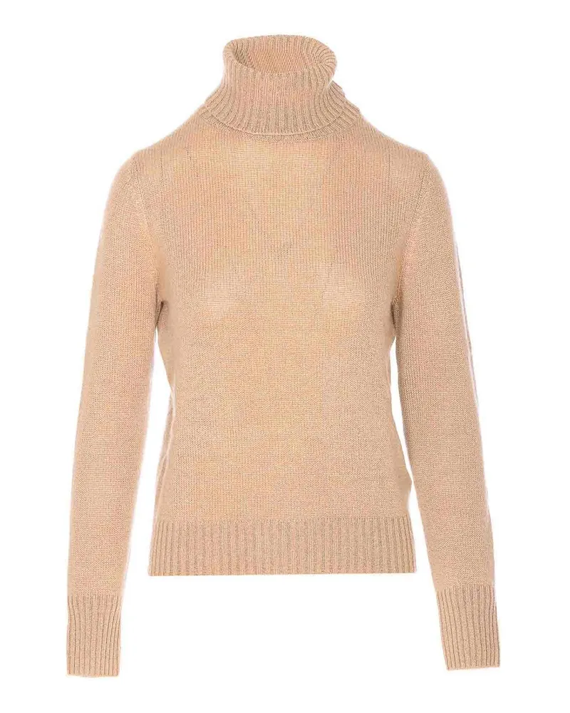 ALLUDE Rundhalspullover - Beige Beige