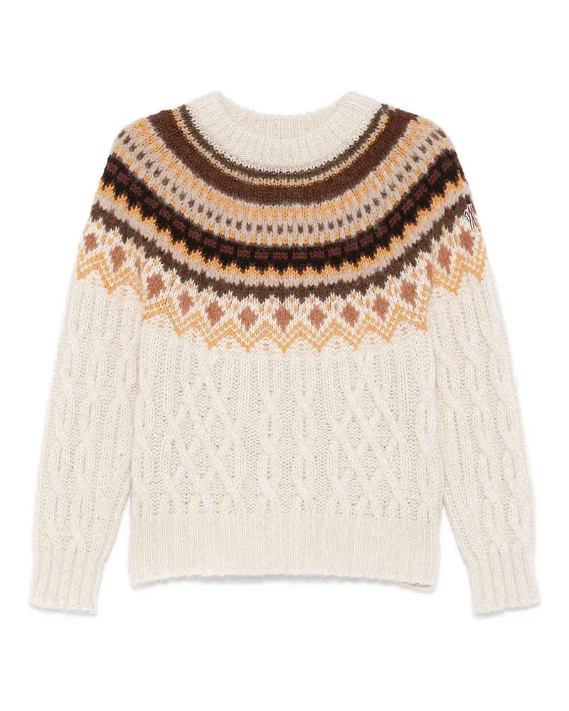 Moncler Rundhalspullover - Hellbeige Hellbeige