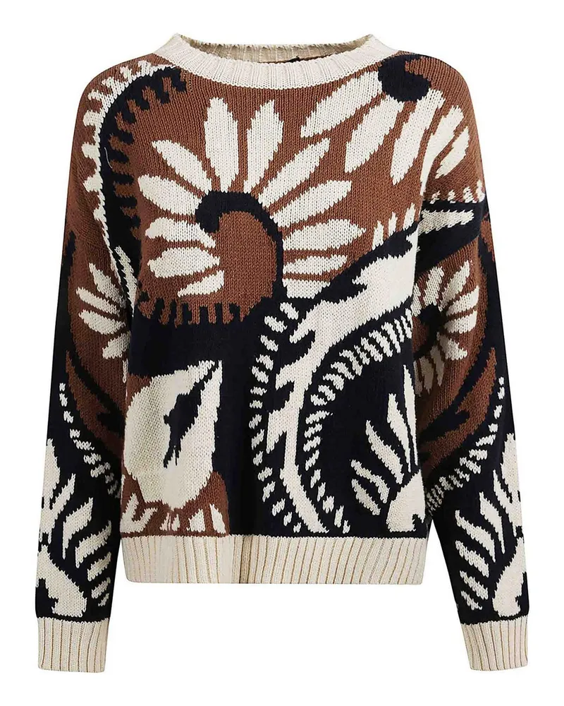 Max Mara Rundhalspullover - Bunt Bunt