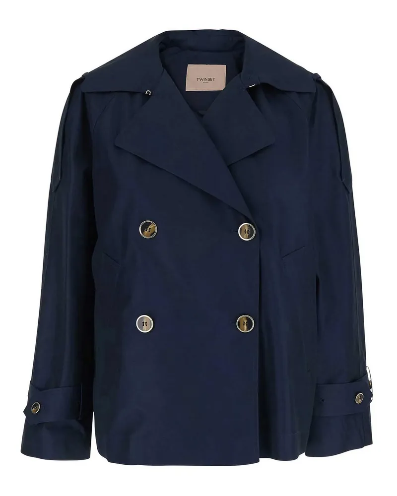 Twin-Set Kurzer Mantel - Blau Blau